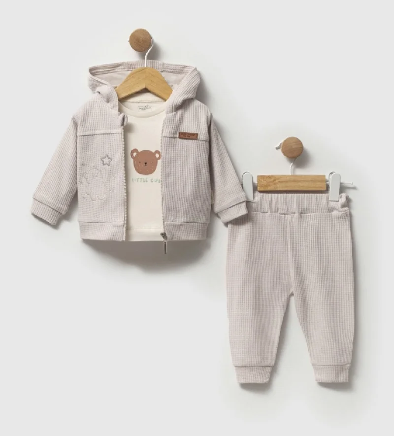 Gri 3'lü Erkek Bebek Takım 