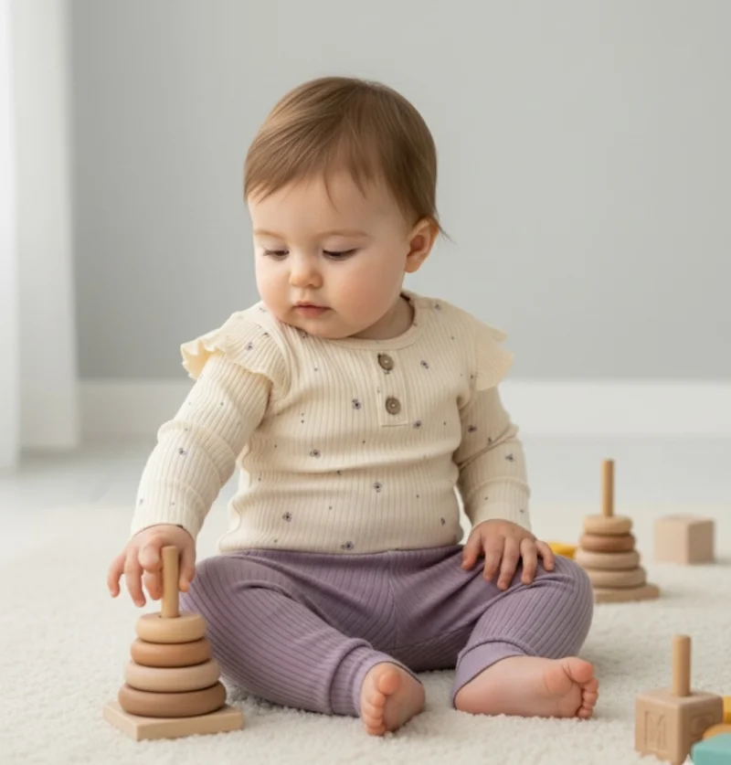 Lila Kız Bebek Badili Takım 