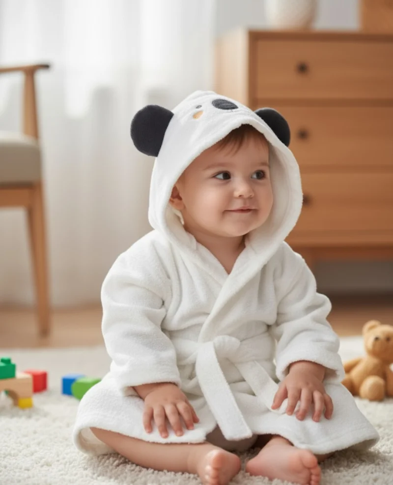 Bebek Çocuk Bornoz Seti 