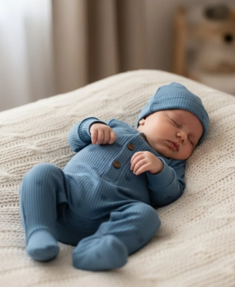 Mavi Bebek Tulum Şapka 