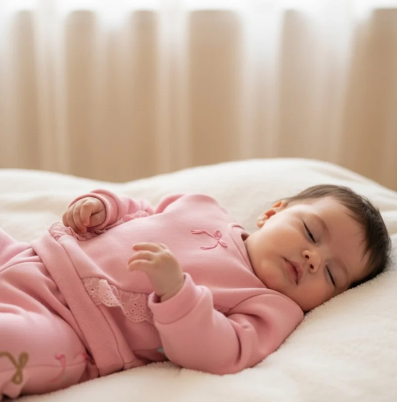 Pembe Kurdeleler Kız Bebek Çocuk İkili Takım 