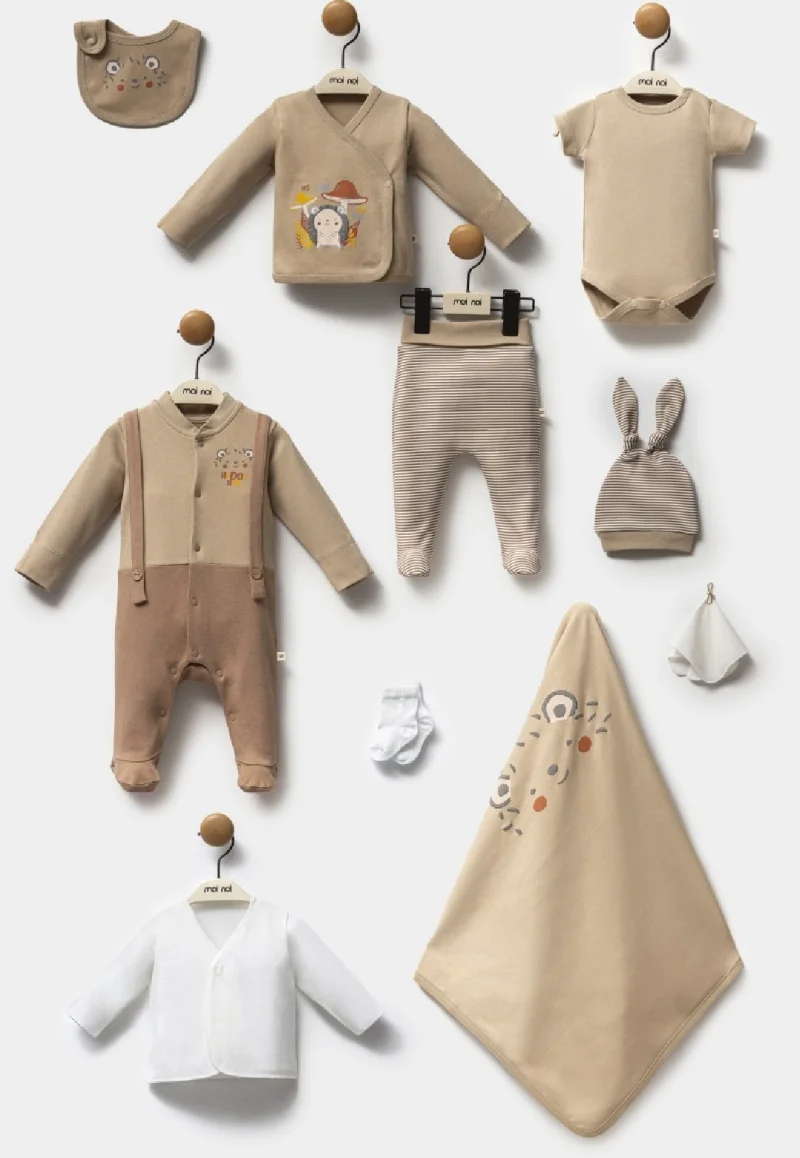Yenidoğan Kahve Erkek Bebek 10'lu Takım 