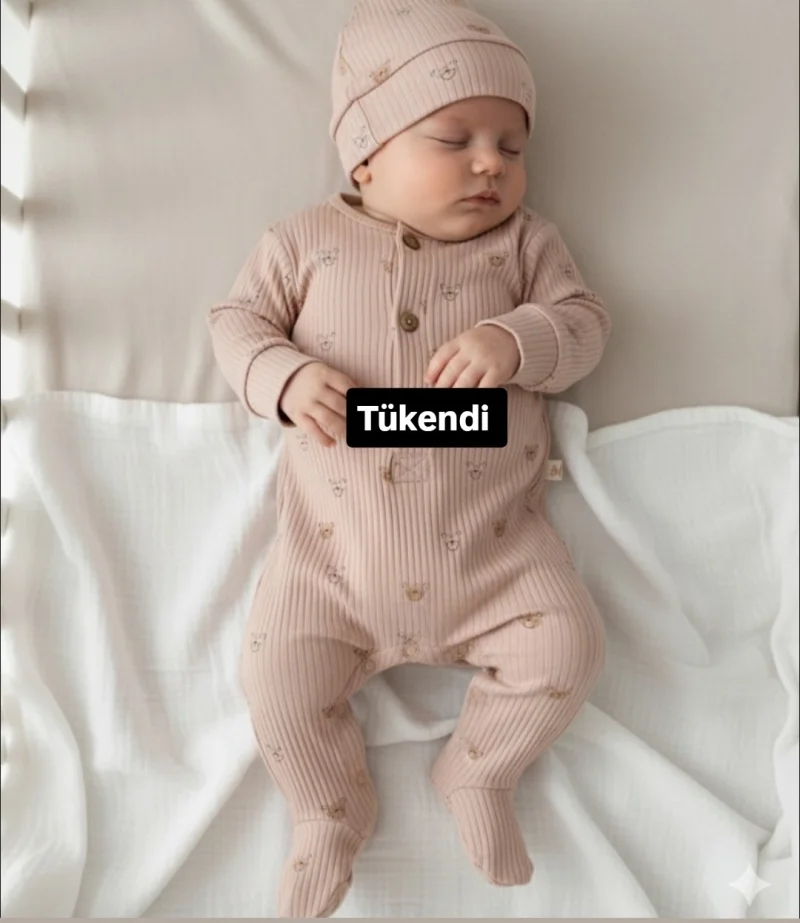 Bej Bebek Tulum Şapka 