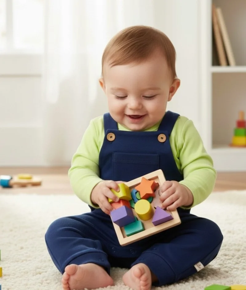 Organik Pamuklu Badili Salopet Takım 