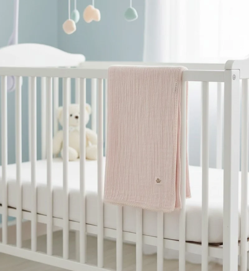 Toz Pembe Müslin Battaniye 