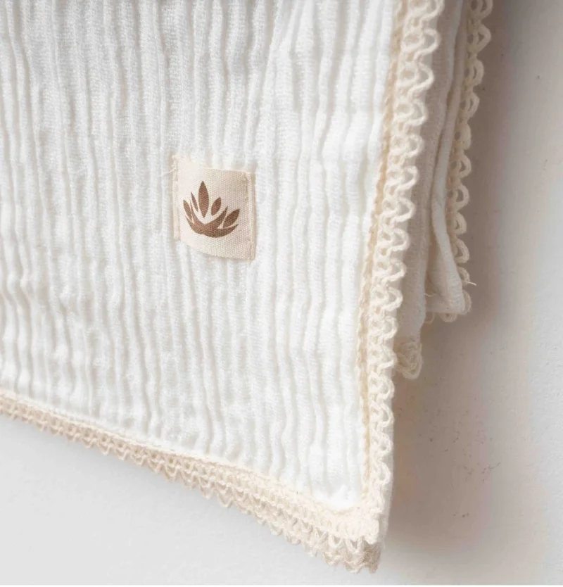 Ekru Müslin Battaniye 