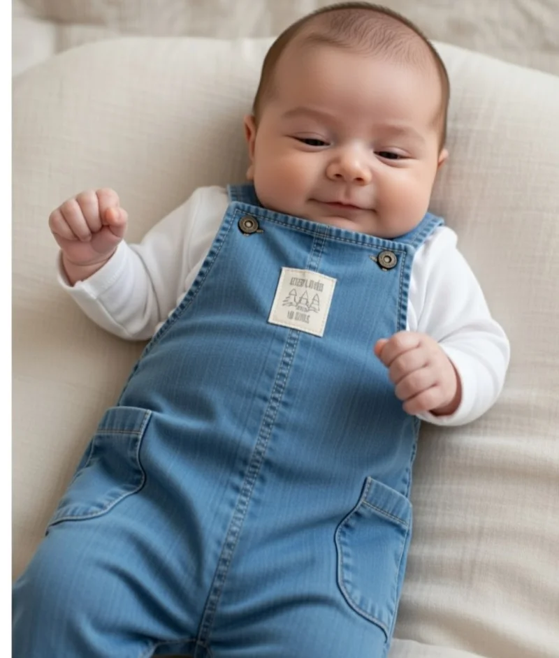 Erkek Bebek Kot Salopet Badi 