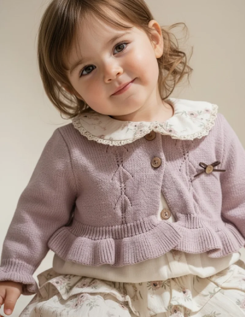 Pudra Fırfırlı Kız Bebek Takımı