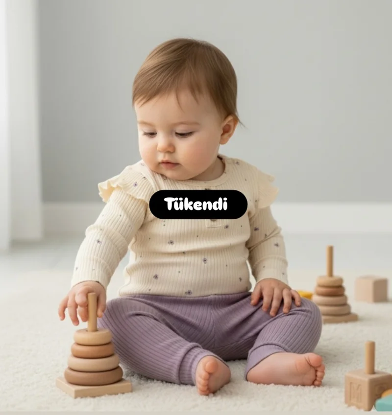 Lila Kız Bebek Badili Takım 