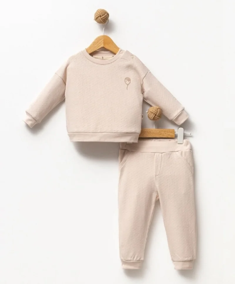 Bej Erkek Bebek İkili Takım 