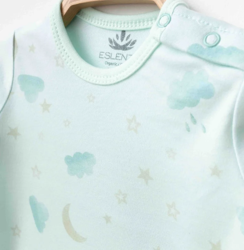 Mint Bulutlar Yazlık Bebek Tulum 