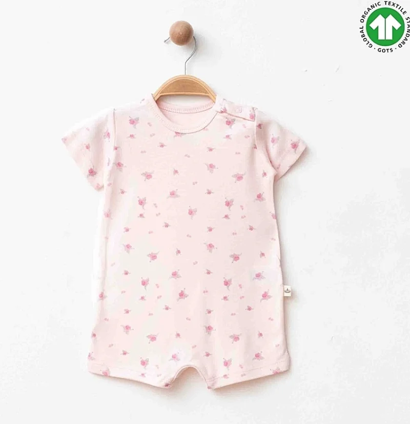 Çiçekli Yazlık Kız Bebek Tulum 