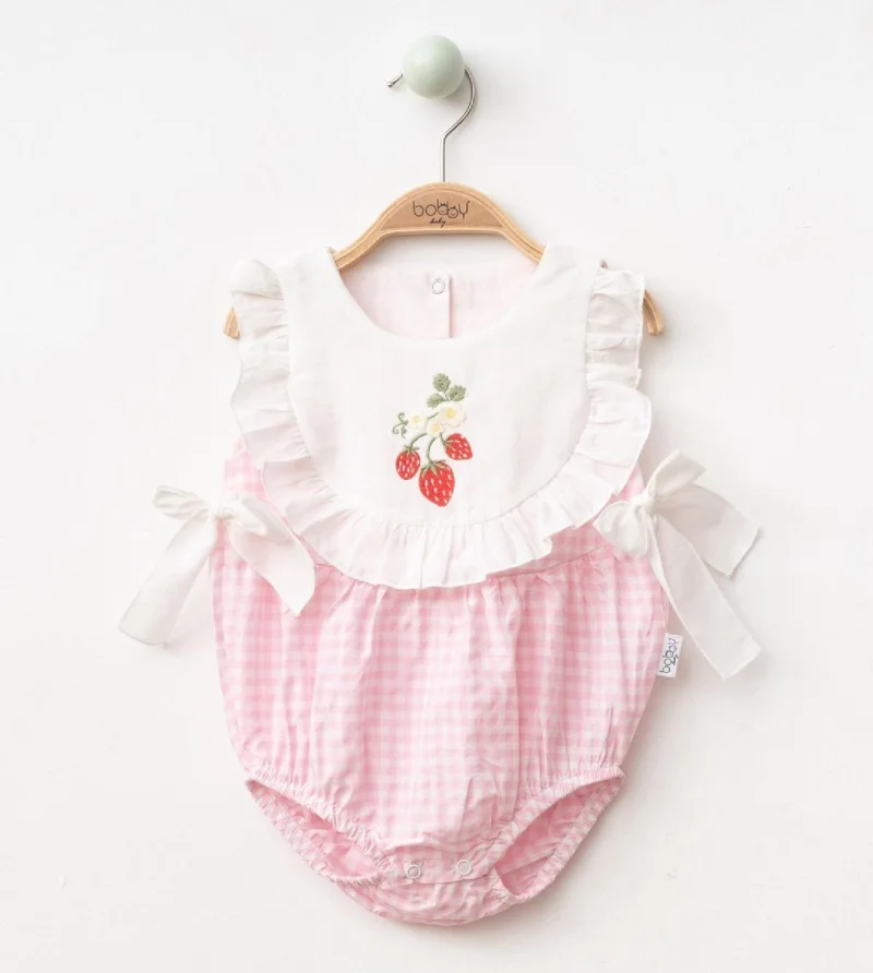 Çilek Kız Bebek Romper