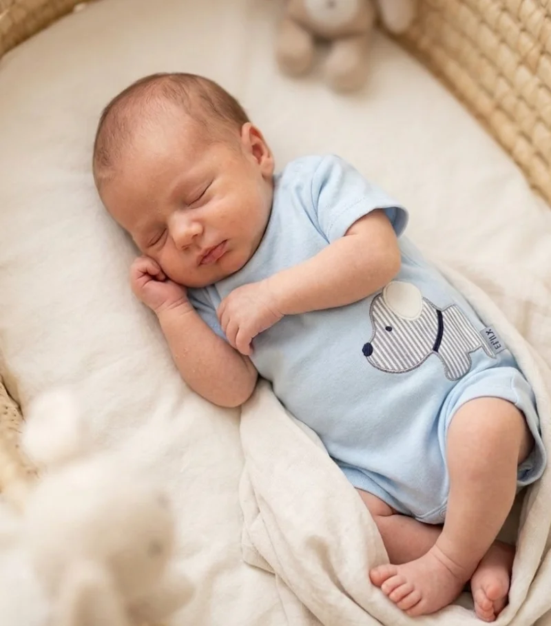 Mavi Kısa Kollu Tulum 