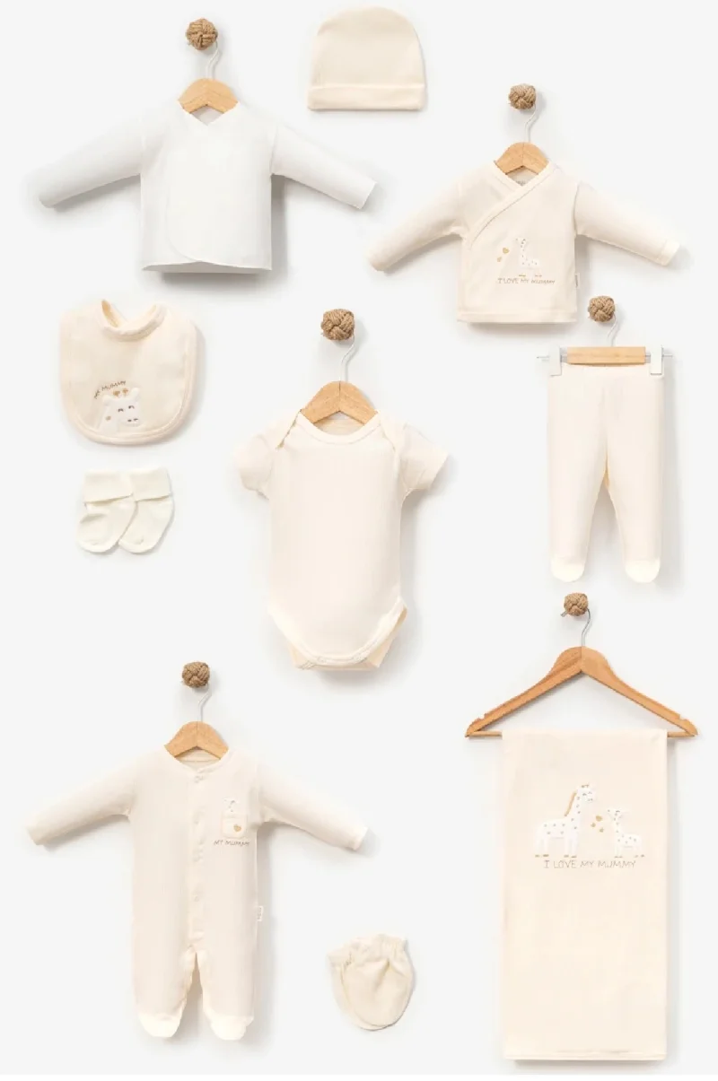 Erkek Bebek Zürafa 10'lu Yenidoğan Takım 