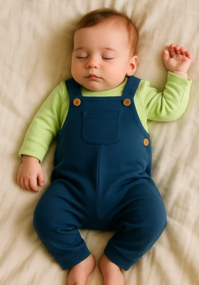 Organik Pamuklu İkili Salopet Takım 
