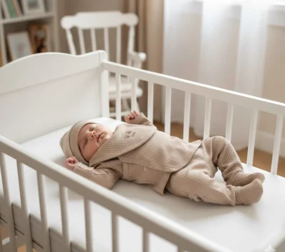 Kahverengi Organik Pamuklu Yenidoğan Takım 