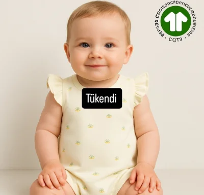 Kol Fırfırlı Organik Pamuklu Tulum 