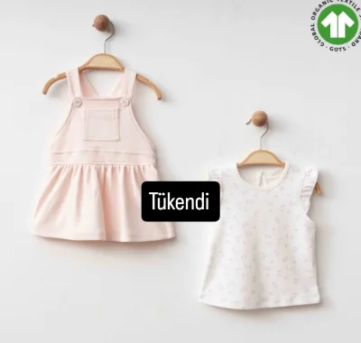 Organik Pamuklu Badili Pembe Elbise 