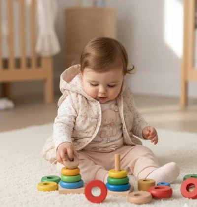 Kız Bebek Kışlık Yelek Takım 