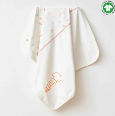 Organik Pamuklu Deniz Battaniye 