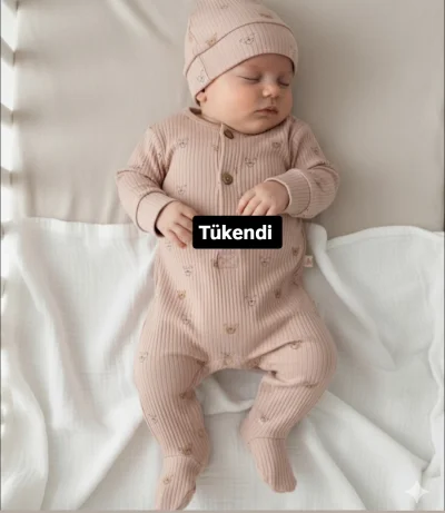 Bej Bebek Tulum Şapka 