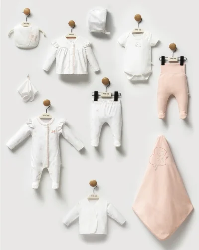 Organik Pamuklu Kız Bebek 10'lu Takım 