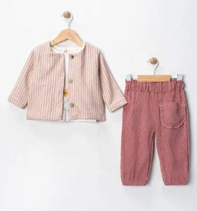 Kız Bebek Hırka'lı Takım 