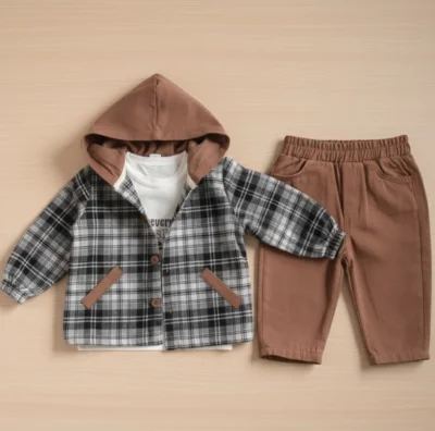 Erkek Bebek Kışlık Kahverengi Takım 