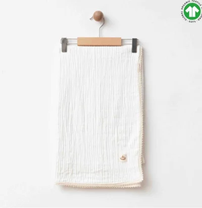 Ekru Müslin Battaniye 