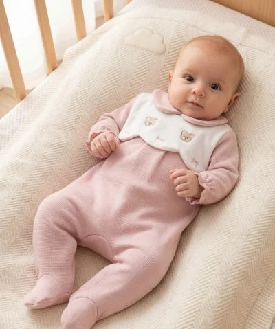 Pembe Kız Bebek Tulum 