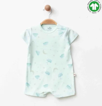 Mint Bulutlar Yazlık Bebek Tulum 