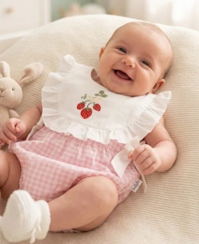 Çilek Kız Bebek Romper