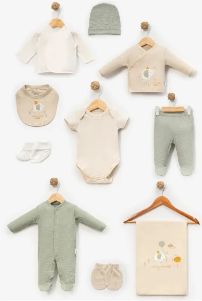 Erkek Bebek Yeşil 10'lu Yenidoğan Takım 